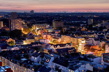 Hamburg St. Pauli bei Nacht